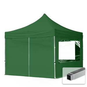 TOOLPORT Faltpavillon Faltzelt Pavillon 3x3m - 4 Seitenteile Aluminium 32mm Partyzelt 700N grün