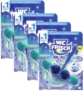 WC FRISCH Kraft Aktiv Blauspüler Ozeanfrische 4x50g WC Reiniger Reinigung