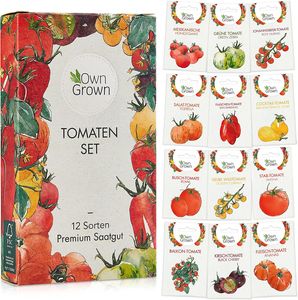 OwnGrown Tomaten Set-12 Sorten samenfestes Premium Saatgut