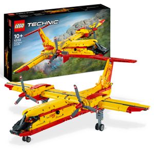 LEGO Technic 42152 Löschflugzeug, Flugzeug-Spielzeug der Feuerwehr mit Motor und Löschfunktion, als Geschenk-Idee für Kinder ab 10 Jahre, Konstruktionsspielzeug und Kinderzimmer-Deko