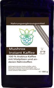 VITARAGNA Mushrox Vitalpilz Kaffee, Instant Mushroom Coffee, löslicher Arabica Kaffeemix mit Cordyceps, Ganoderma Reishi, Floracia, 30 Portionen