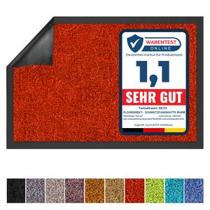 Schmutzfangmatte Rhine waschbare & leistungsstarke Fußmatte Red 90x120 cm
