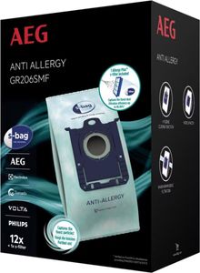 AEG GR206SMF 12 s-bag Anti-Allergy Staubsaugerbeutel + 1 Allergie-Plus S-Filter (für VX4-9)