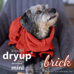 Hundebademantel Dryup body „ZIP.FIT“ mini brick 30cm - 45cm, Größe:45cm