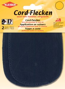 KLEIBER Cord-Flecken 135 x 100 mm blau 2 Stück
