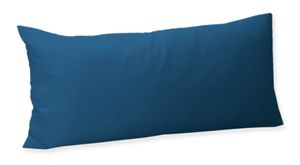 Kissenhülle blau uni 40x80 cm Kissenbezug Deko Kissen Kopfkissen Bezug