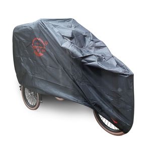 CUHOC - Lastenrad Abdeckung für Babboe Curve-E - Cargo Bike Abdeckung Schwarz - Fahrradabdeckung für Lastenrad - Elektrofahrrad Abdeckung Redlabel