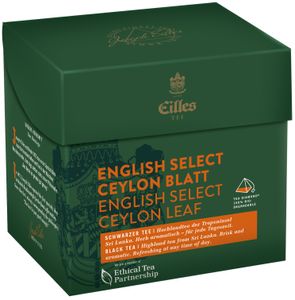 Pyramidenbeutel TEA DIAMONDS English Select Ceylon Orange Pekoe Blatt von Eilles, 20er Box