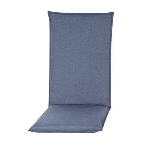 Pillows24 - Sitzkissen Outdoor Hochlehner für Gartenstühle - 4 Stück in blau - Wetterfest Auflagen für Gartenmöbel - Sitzauflagen