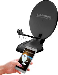 Carbest Travelsat 2 Single Sat-Anlage 68 cm, Bluetooth - Anthrazit für Wohnwagen