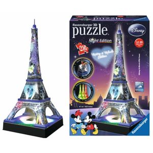 Ravensburger 3D-Puzzle: La Tour Eiffel Disney Night Edition (216 Stück) (12520)