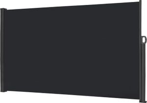 Boční markýza  markýzy na ochranu soukromí s polyesterem a hliníkovým kovovým stojanem pro balkon terasu zahradu - 180x300cm, antracit CEEDIR