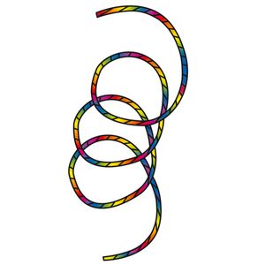 HQ Tube Tail Rainbow Spiral 24 m Drachenschwanz Drachenzubehör Leinenschmuck