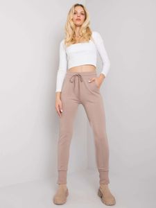 Rue Paris Jogginghose für Damen Sabon dunkel beige l