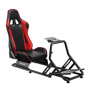 huzaro Speed 6.0 | Racing Simulator Cockpit GT F1 Rennsimulator | Lenkrad Ständer | Foldable | Werstellbare Rückenlehne | Schwarz-Rot Gaming Sitz