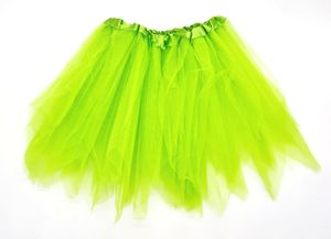 Tütü Tüllrock Petticoat Ballett Kleid gezackt Junggesellenabschied Fasching Erwachsen 3 Lagen M L XL  45cm Gelbgrün