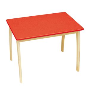 roba Kindertisch, aus Massivholz und MDF, mit farbig lackierter Tischplatte