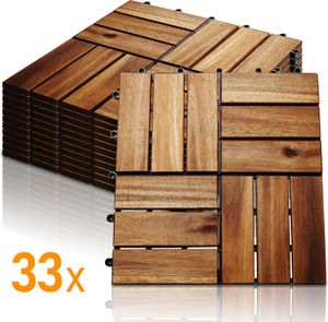 Wolketon 3m² Holzfliesen Akazie Mosaik Terrassenfliese 30x30 cm Fliese Stecksystem Mosaik Zuschneidbar Terrasse Balkon -es Wolketon 3m² Holzfliesen Akazie Mosaik Terrassenfliese 30x30 cm Fliese Stecksystem Mosaik Zuschneidbar Terrasse Balkon -es