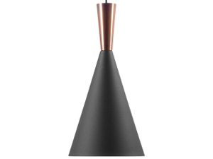 Hängeleuchte Schwarz und Kupfer Metall mit Schirm in Kegelform Skandinavischer Stil für Kücheninsel Wohn- und Esszimmer