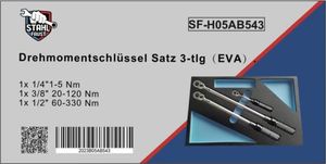 Drehmomentschlüssel Set 1/4 - 3/8 - 1/2 Zoll inklusive Softeinlage 3-teilig
