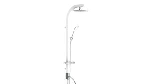 SCHÜTTE sprchový panel MADAGASKAR, sprchový systém s dažďovou sprchou bez zmiešavača, sprchová sprcha, sprchový set Biela