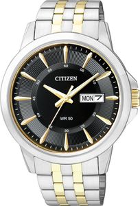 Citizen Herren-Uhr Sporty Analog Quarz Edelstahl-Armband BF2018-52EE