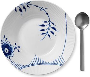 Blue Fluted Mega plate deep 24cm