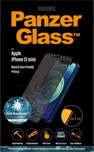 PanzerGlass Privacy Case Friendly Displayschutzfolie Schwarz iPhone 12 Mini
