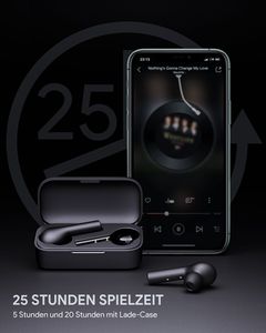 AUKEY »EP-T21« Bluetooth-Kopfhörer (True Wireless Earbuds, 25 Stunden Spielzeit mit Lade-Case, Bluetooth 5, Berührungssteuerung, Automatische Pairing, Integriertem Mikrofon)