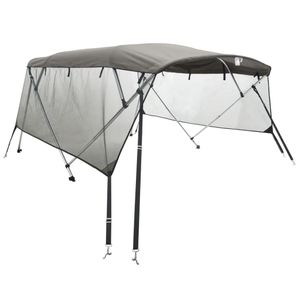 vidaXL 3-Bow Bimini-Top mit Mesh-Seitenteilen 183x(185-198)x137 cm