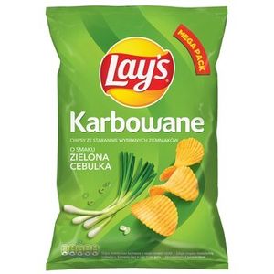 Lay's Carb Chips z pečlivě vybraných brambor s příchutí zelené cibule 190g