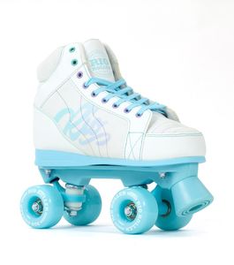 Rio Roller Lumina Quad Skates Weiss/Blau : 40,5 (Empfohlen bis 255 mm Fußlänge) Verfügbare Schuhgrößen: 40,5 (Empfohlen bis 255 mm Fußlänge)