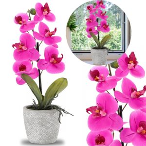 Künstliche Orchidee im Topf, rosa 35 cm