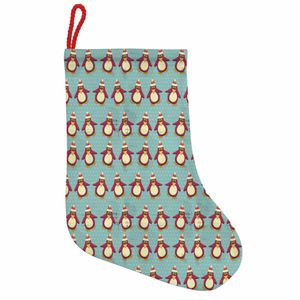 ABAKUHAUS Weihnachten Hängende Nikolausstiefel Weihnachtssocken, Lustige Arctic Penguins, Weihnachtsstrumpf zum Aufhängen, 25x35cm, Mehrfarbig