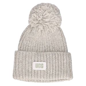 UGG Chunky Rib Knit Beanie 20165-LGRY, Damen, Kappen, Grau, Größe: One size EU