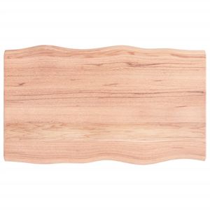 [Home] Tischplatte 100x60x4 cm Massivholz Eiche Behandelt Baumkante , Neue Mode 2024 im häuslichen Leben