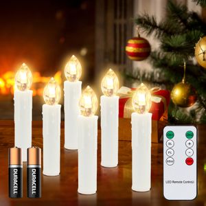 TolleTour 20x LED svíčky Vánoční svíčky Stromové svíčky Bezdrátové s časovačem S baterií