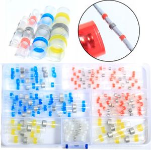 100pcs Lötverbinder Schrumpfverbinder Wasserdicht Set, 4 types Schrumpfschweißen Stoßverbinder Lötdichtungsdrahtverbinder Wärmeschrumpf Stoßverbinder