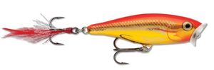 Rapala Skitter Pop Steel Gold Fluorescent Red 7 cm 7 g Wobler