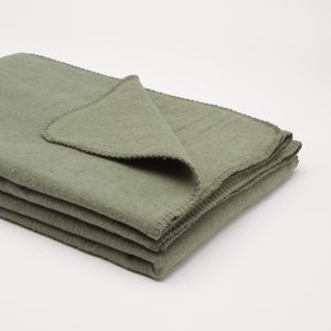 Flauschige Baumwolldecke - regional hergestellt Maße - 100 x 150 cm Farbe - forestgreen