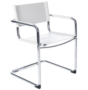 Kokoon® dizajnová stolička (nie je stohovateľná) WELCOME 57x59x78 cm, Imitácia kože, biela, 12,5 kg