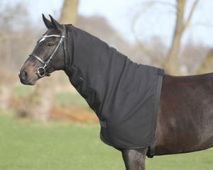 QHP Halsteil Fleece, Farbe:Schwarz, Größe:S