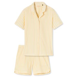 Schiesser Damen Pyjama kurz  gelb 42/XL