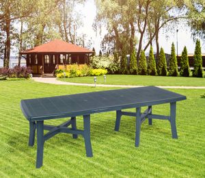 Gartentisch Dhysa, Ausziehbarer Esstisch, rechteckiger Mehrzweck-Gartentisch, 100 %  Italy, 160x90h72 cm, Grün