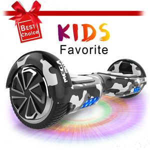 Hoverboard 6.5" Selbstausgleichender Elektroroller Elektro Skateboard mit Bluetooth Lautsprecher LED-Leuchten für Kinder und Erwachsene