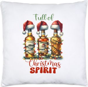 Full of Christmas Spirit Kissen Alkohol Weihnachten Party Geschenkidee Weihnachtsfeier