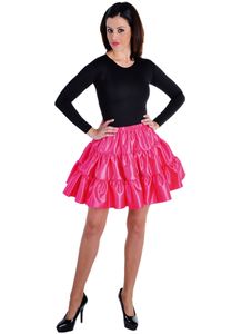 M211156-4-L pink Damen Satin-Petticoat-Unterrock Gr.L