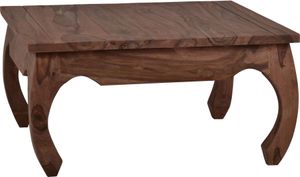 MiaMöbel Couchtisch Colombo 60x60 cm Kolonialstil Massivholz Teak Dunkelbraun
