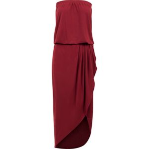 Urban Classics Damen Ladies Viscose Bandeau Dress TB1508, color:burgundy, size:M