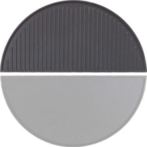 Litinová grilovací deska Wiltec 46,7 x 22,8 x 1,5 cm, litinová deska pro grilování s dobrou akumulací tepla, grilovací mřížka pro typické grilovací pruhy na grilovaných potravinách, příslušenství pro grilování na grilu